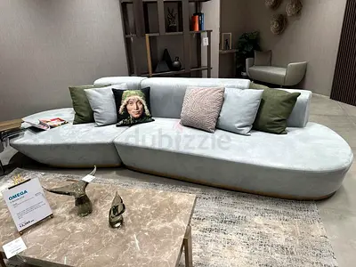 Huzaifa furniture ,  Modern Curved Sofa with Cushions REDUCED PRICE