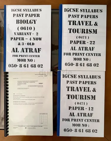 IGCSE Past Papers Collection - Biology, Travel  Tourism, Psychology, Business, GRE practice