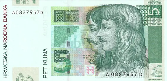 CROATIA 5 KUNA BANKNOTE 2001
