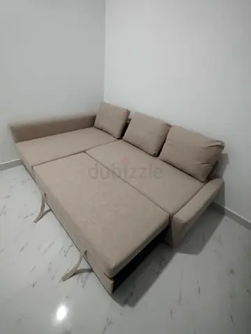 Ikea L Shape Sofa cum bed with big storage in L , and You can fix the L left and right any side