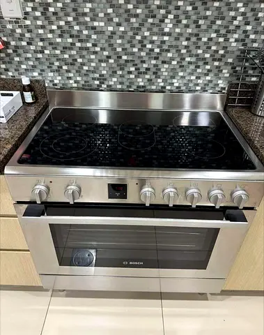 Stylish BOSCH 90×60cm 5 Hobs Full Electric Ceramic Cooker Range Size 90cm