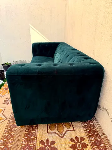 Elegant Green Velvet Sofa
