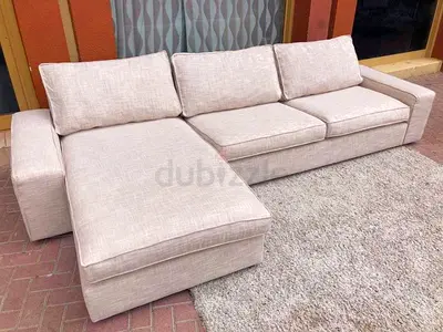 Ikea Kivik L Shape Sofa Beige Perfect Condition