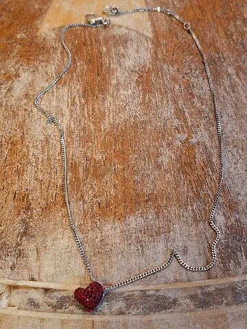 Swarovski red heart necklace