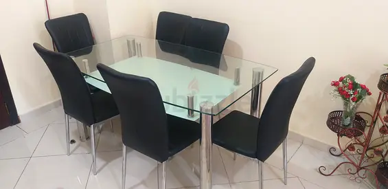 HOME BOX DINING TABLE WITH 6 CHAIR