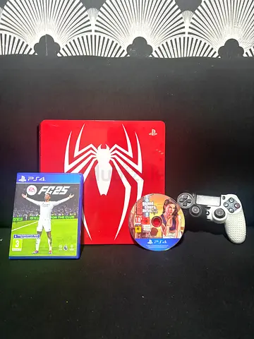 PS4 Slim 500GB – Spider-Man Edition + FC25  GTA 5