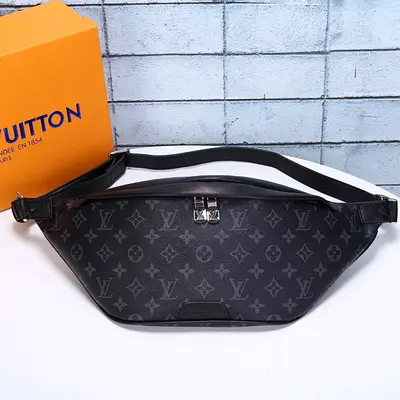 Louis vuitton Discovery Bumbag PM Monogram Eclipse Canvas in Black Mens Bag