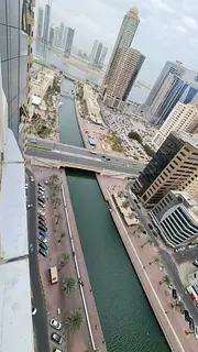Spacious 3-bedroom family apartment in Sharjah Al Qasba, Queen Tower, free parking, 24-hour security