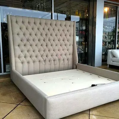Luxurious Stylish King Size 180x200 Velvet fabric customised Bed for sale