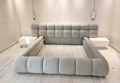 Custom Bed Frame For sale Cloud Design Cat Fabric Bed For Sale Luxury Bedframe