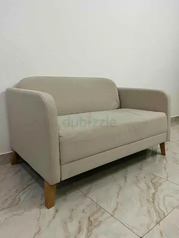 Cozy 2-Seater Fabric Sofa in Beige