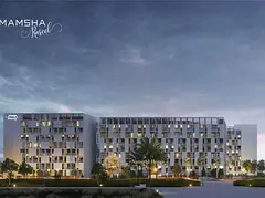 Best value for money in Al Mamsha: A two-bedroom apartment with a modern design, integrated services