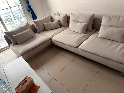 Looks great Condition Ikea Sodhremn Corner Sofa Beige