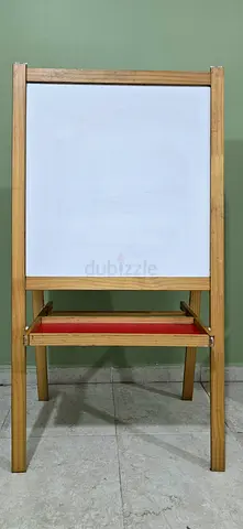 IKEA-Kids Wooden Easel Softwood Black and White Chalkboard for learning