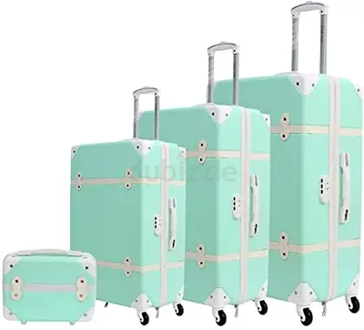 4Pcs Stylish Mint Green Luggage for Your Next Adventure