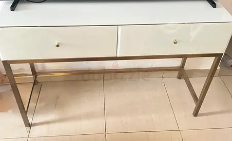 Modern White Console Table with Sleek Design