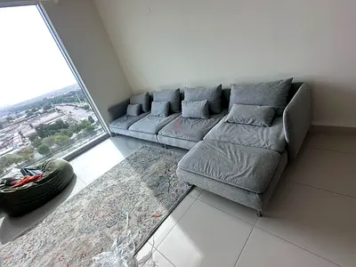 Great Condition Ikea Sodhremn L Shape Sofa light gray