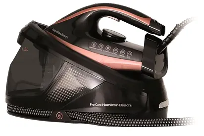 Hamilton Beach Steam Generator Iron, Pro Care, 3100W, 3 Bar Pressure, Vertical Steam,