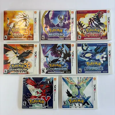 Pokemon Nintendo 3DS GAME LOT Of 8 Complete CIB Box Sun Moon Ultra X Y AUTHENTIC