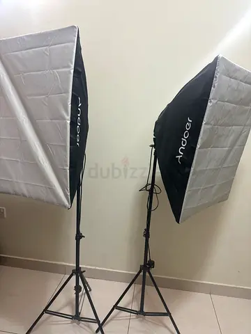Studio lights with stands