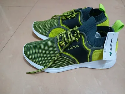 Lacoste Green and Yellow Sneakers - Comfortable and Stylish