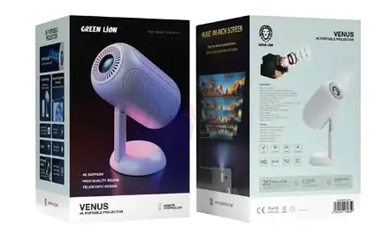 Portable 4K Projector with High-Quality Sound