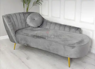 Elegant Grey Chaise Lounge for Sale