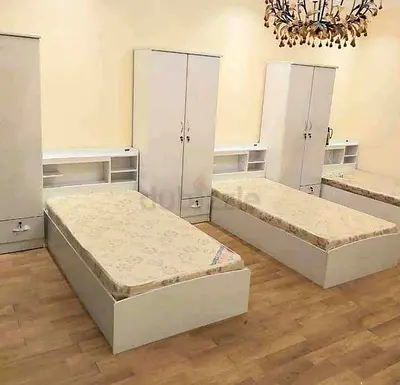 Modern White Bedroom Set with Wardrobes