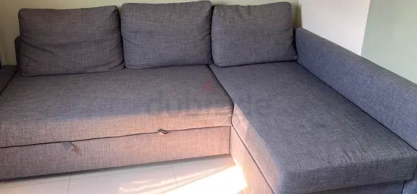 Comfortable Grey L-Shaped Sofa for Sale