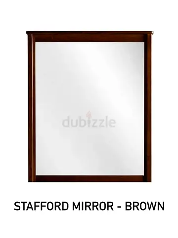 (Original price is 900AED) Beautiful Stafford Mirror in Rich Brown (Unopened)