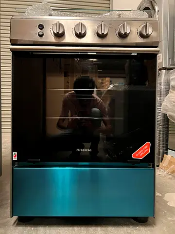 New Hisense Cooking Range 4 Burner Gas Full Safety Cast Iron Cooker