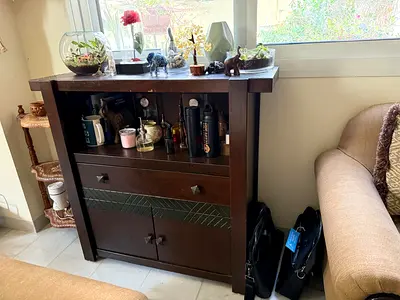 Elegant Dark Wood Sideboard with Storage
