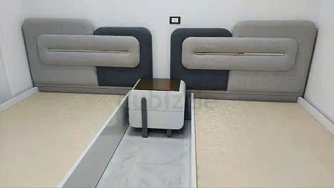 Modern Minimalist Bed Frame with Nightstand