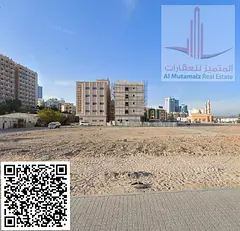 Land for sale in Al Rashidiya 1 area, residential/commercial permit, ground floor + 12 floors, area