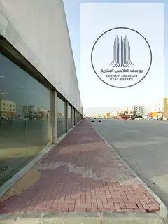 "Showroom for rent in Al Jurf Industrial 3, main road, 100kW"