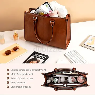 Professional Lop Top Work Tote bag Vintage Faux Leather
