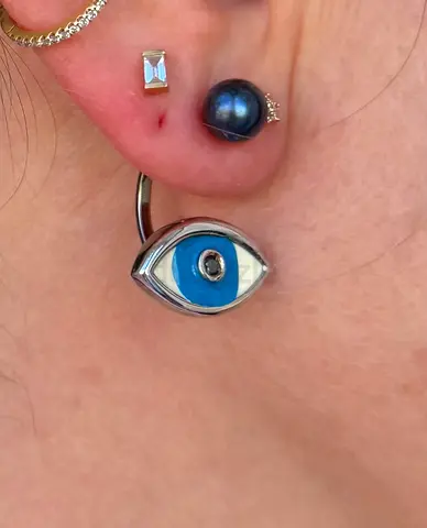 Delfina Delettrez evil eye mono earring