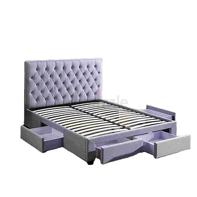 Modern Valvet Bed King Size Custom Design Available