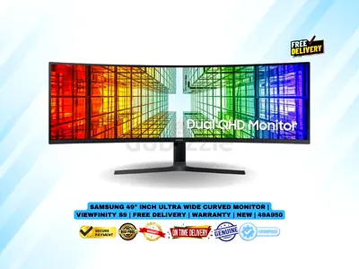 Samsung 49 Inch Ultra Wide Curved Monitor | ViewFinity S9 | Free Delivery | Warranty | New | 49A950