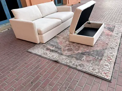 Premium Quality CrateBarrel Lounge Deep feather filled Sofa without footstool