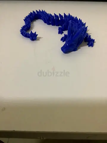 Articulated 3D Printed Blue Dragon