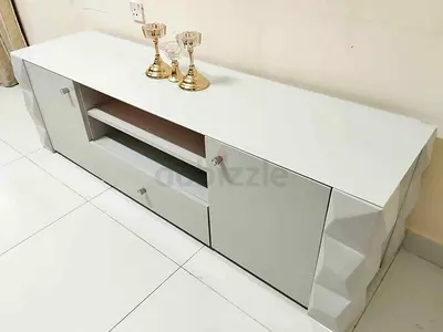 Sleek and Modern White Entertainment Center