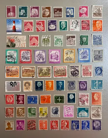 Postage stamps of different countries 70 nos for AED 20