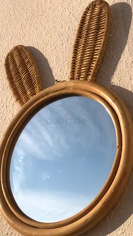 Rattan Bunny Mirror