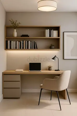 Sleek Modern Study Table with Chair