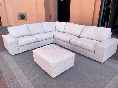Looks great Condition Ikea Kivik Corner Sofa Beige without footstool