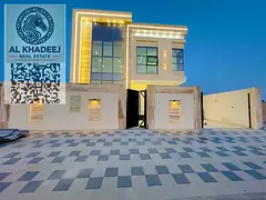 Luxury villa with modern finishing, no registration fees, on a street and alley, consisting of 5 roo