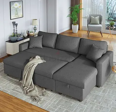 Convertible L Shape Storage Sofa Bed New For Sale