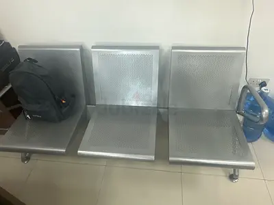 Durable Three-Seater Metal Bench