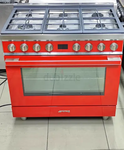 Smeg portofino 6 Hobs Red Edition Top Gas Oven Electric cooker